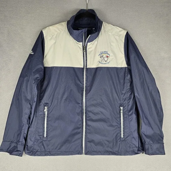 Ralph Lauren Golf Jacket Mens Medium Blue White US Open Pinehurst Volunteer 2014